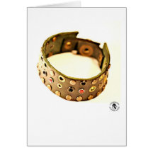 Wristcuff y pulsera de cuero para los hombres y la tarjeta