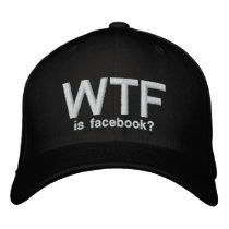 ¿WTF es Facebook? negro cabido militares gorras bordados