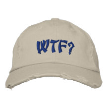 ¿WTF? GORRA DE BEISBOL BORDADA
