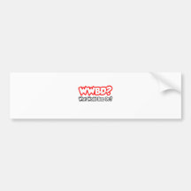 ¿WWBD… qué dirigirían hacen? Etiqueta De Parachoque