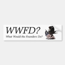 ¿WWFD? ¿, Qué los fundadores haría? Etiqueta De Parachoque