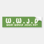 WWJD 2 PEGATINA DE PARACHOQUE