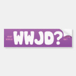 ¿WWJD? ETIQUETA DE PARACHOQUE