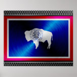 Wyoming cepilló la bandera del metal poster