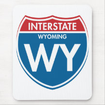 Wyoming de un estado a otro WY Alfombrillas De Raton