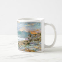 Wyspianski, gabarras en el Sena, 1894 Taza De Café