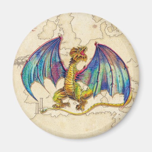 Wyvern medieval iman de nevera