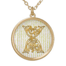 X de la "collar inicial raya del Pin del oro" del 