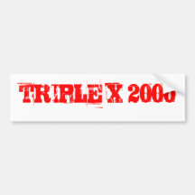 X TRIPLE 2000 PEGATINA DE PARACHOQUE