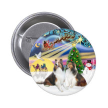 XmasMagic (r) - Dos Shelties Pins