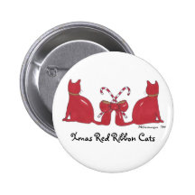 XmasRedRibbonCats, gatos rojos de la cinta de Navi Pins