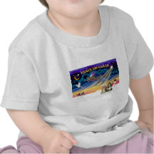 XmasSunrise--Collies barbudos 2 Camisetas