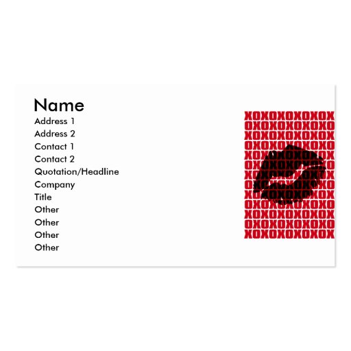 XO<3 TARJETA DE NEGOCIO
