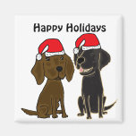 XX imán revestido plano del navidad de los perros 
