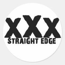 xXx borde recto Etiqueta Redonda