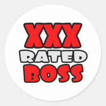 XXX Boss clasificado Pegatina Redonda