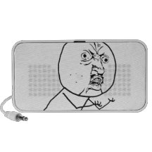 Y U ninguna cara cómica del individuo iPod Altavoz