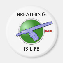 … Y vida está respirando Imán De Frigorífico