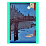 Yardas de bambú, puente de Kyō por Andō, Hiroshige Postales