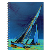 Yate "trébol" en el puerto 1895 de Nueva York Libreta