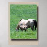 Yegua del caballo del ante y poster cuartos del po