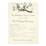 Yellow & Gray Vintage Love Birds Wedding Invite