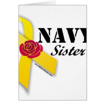 YellowRibbonRose_Navy_Sister Felicitación