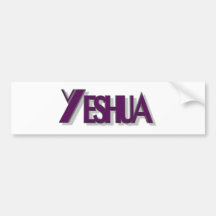Yeshua 3D de color de malva Etiqueta De Parachoque