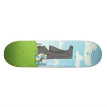 yeti que bebe en la isla de pascua patineta personalizada