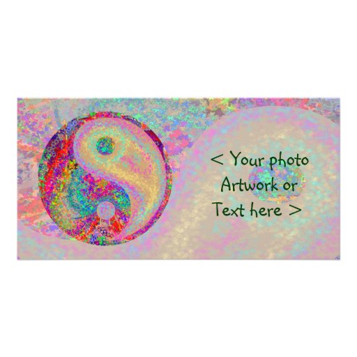 YIN afortunado YANG - para la balanza en vida Tarjeta Fotográfica