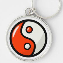 Yin anaranjado brillante Yang en equilibrio Llavero Personalizado