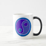 Yin azul y púrpura Yang Taza De Café
