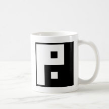 Yin cuadrado Yang Taza De Café
