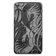 Yin de piedra oscuro Yang Phoenix Barely There iPod Cárcasa