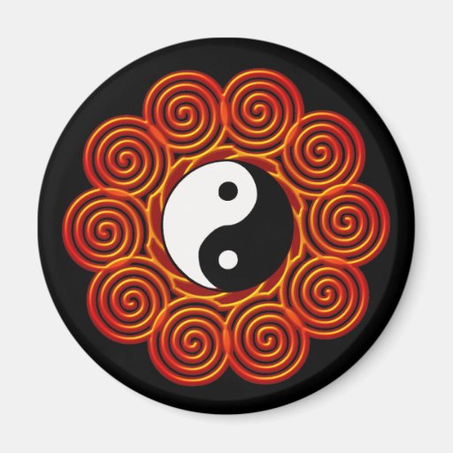 Yin espiral Yang Sun Iman Para Frigorífico