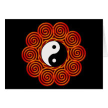 Yin espiral Yang Sun Tarjetas