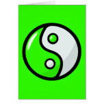 Yin verde brillante Yang en equilibrio Felicitación