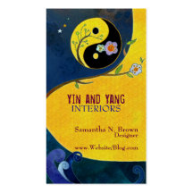 Yin y Yang: Tarjetas de visita del diseño interior