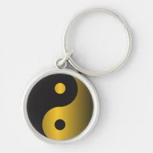 Yin-Yang de oro Llavero Personalizado