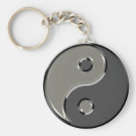 Yin Yang en 2 sombras de gris Llaveros
