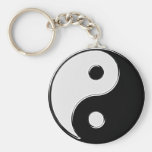 Yin Yang en blanco y negro Llaveros Personalizados