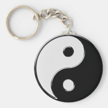 Yin Yang en blanco y negro Llaveros Personalizados