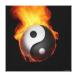 Yin Yang en la impresión estirada fuego de la lona Lona Estirada Galerias