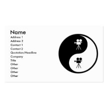 Yin Yang que actúa una cámara Tarjeta De Visita