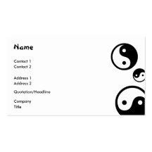 Yin Yang Tarjetas De Visita