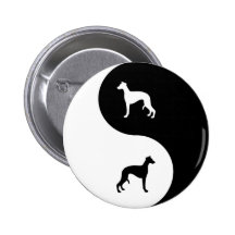 Yin Yang Whippet Pins