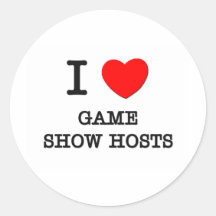 Yo anfitriones de la demostración de juego de amor pegatinas redondas