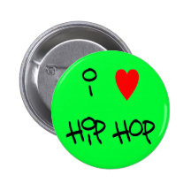 "Yo botón de Hip Hop del corazón" Pin