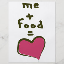 Yo + Comida = amor Flyer Personalizado