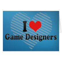 Yo diseñadores del juego de amor tarjetas